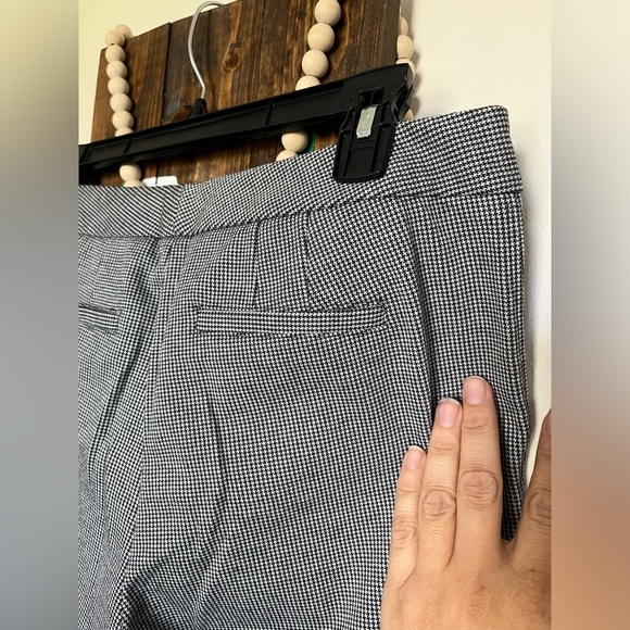 Talbots Houndstooth Pants Black Formal Straight Ankle Work Pants, Women’s Size 8 - Picture 15 of 16